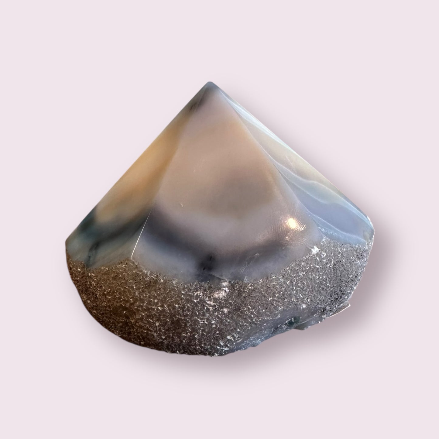Teal Green Agate Point Base Cut