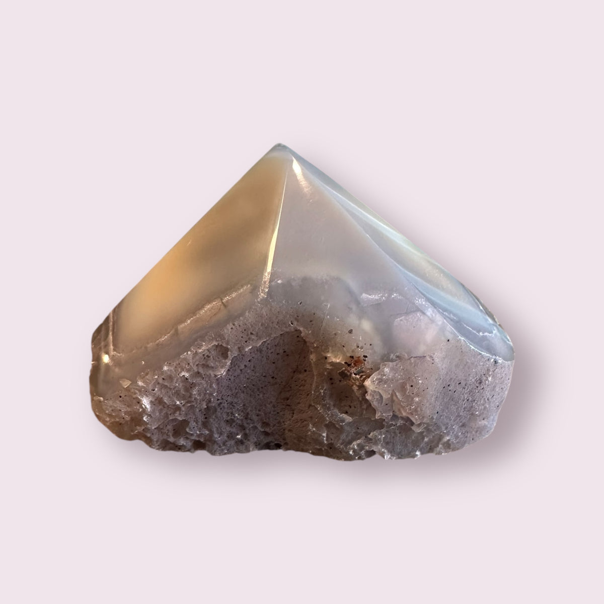 Teal Green Agate Point Base Cut