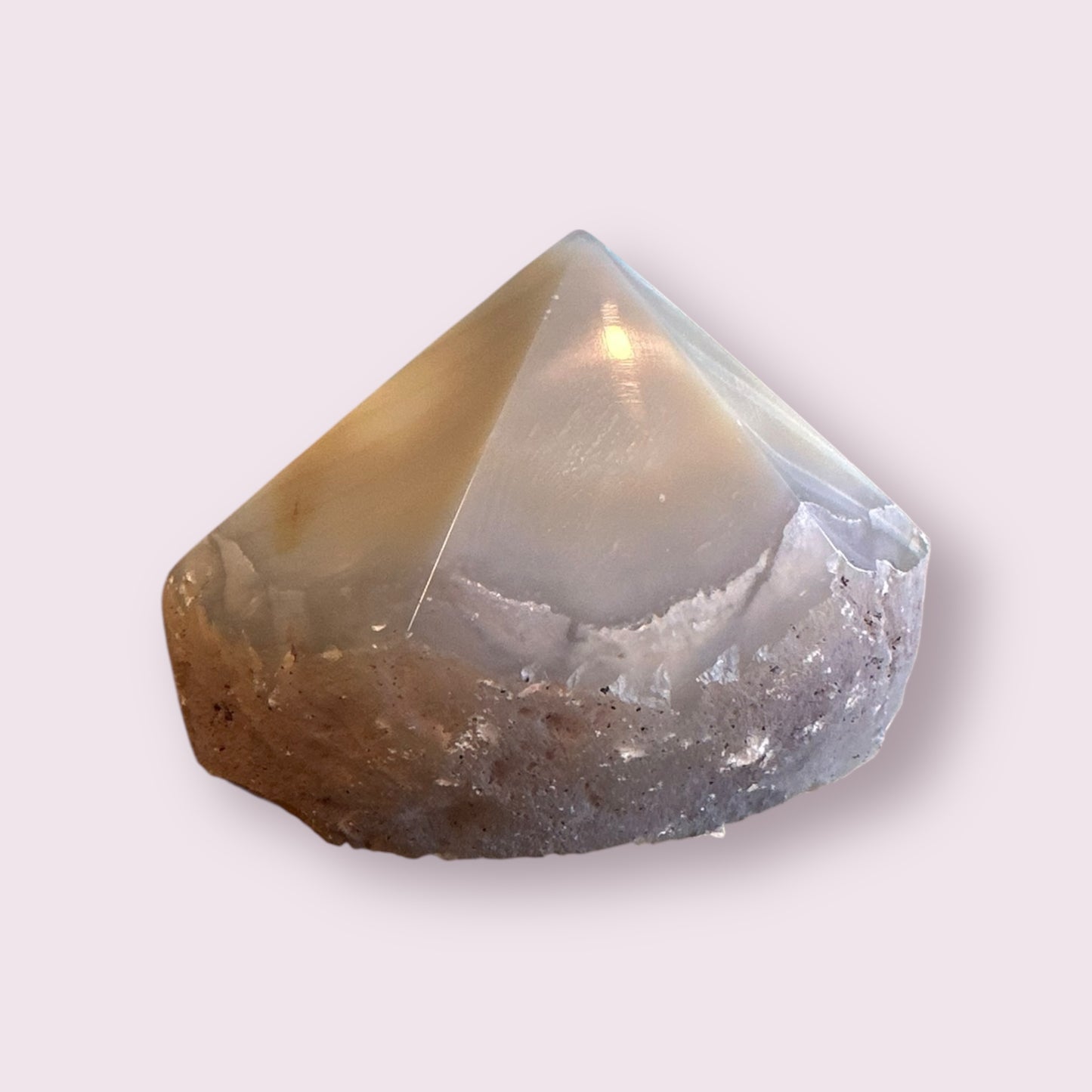 Teal Green Agate Point Base Cut
