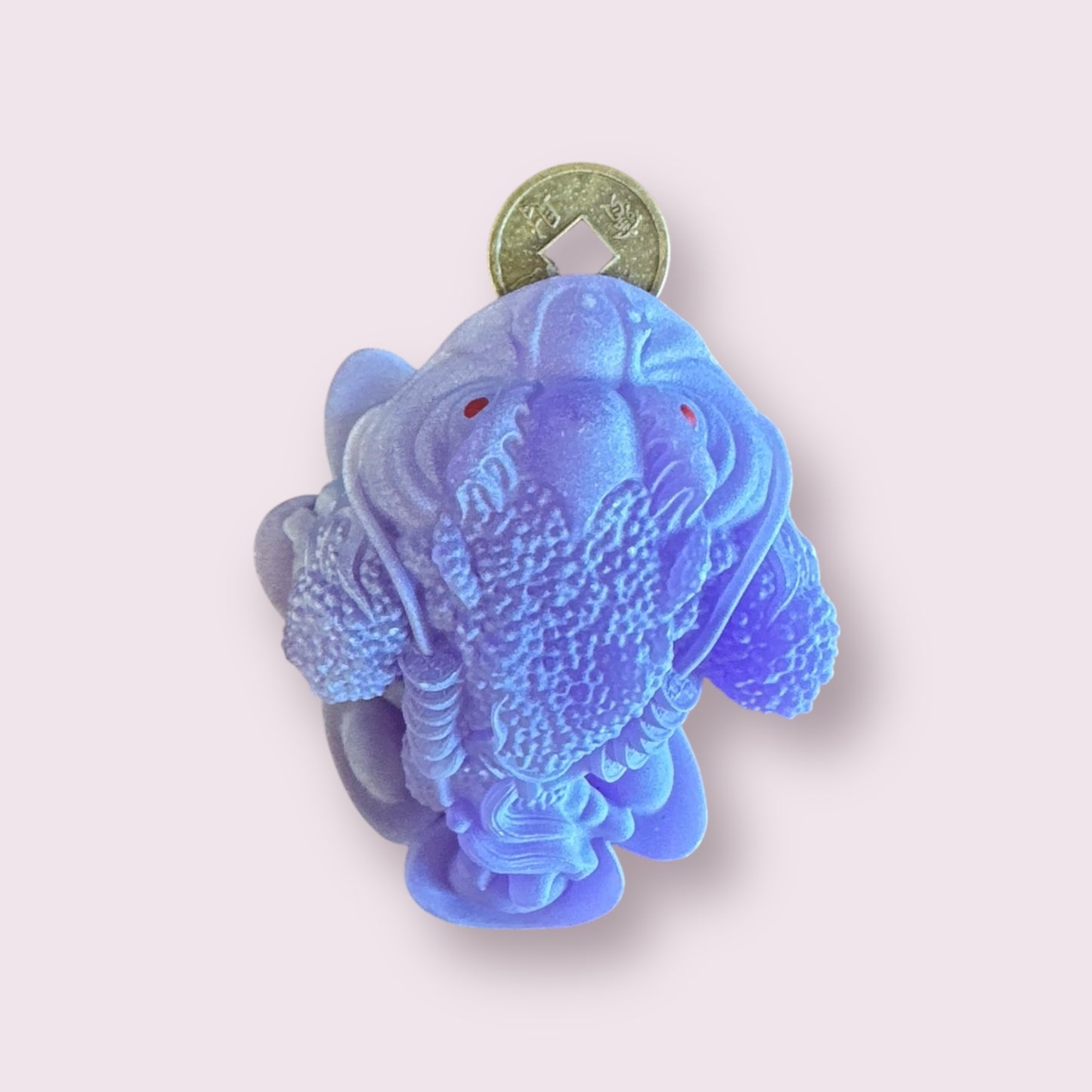 Frosted Acrylic Feng Shui Figurine Money Toad Purple