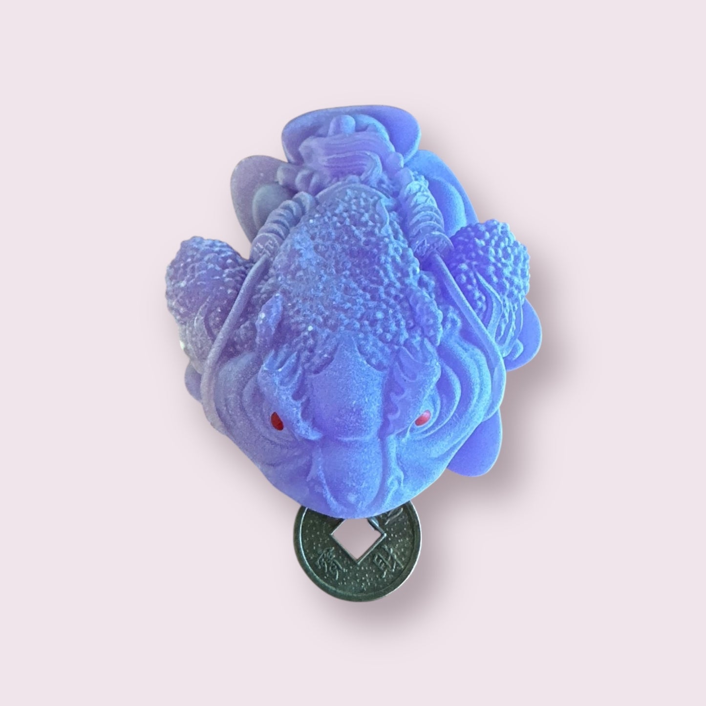 Frosted Acrylic Feng Shui Figurine Money Toad Purple