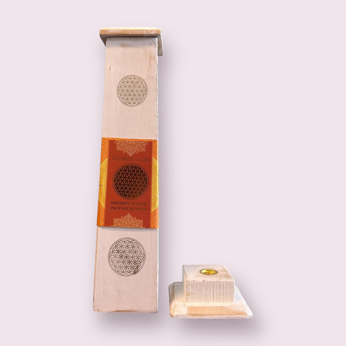 White Flower of Life Tower Incense Burner