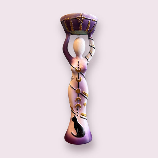 Polyresin T-Light Holder Moon Goddess