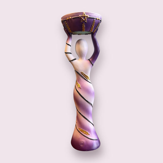 Polyresin T-Light Holder Moon Goddess