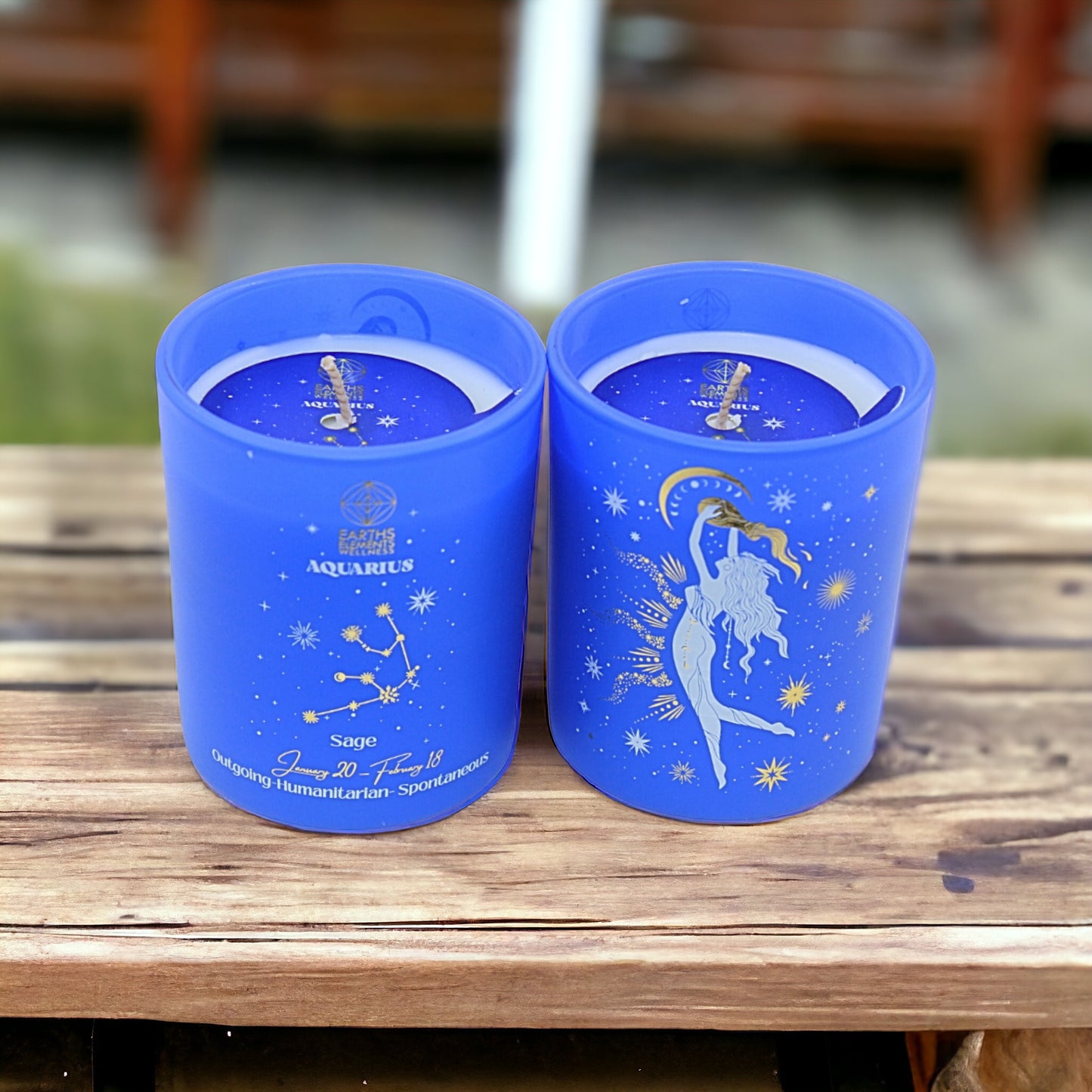 Aquarius Zodiac Candle