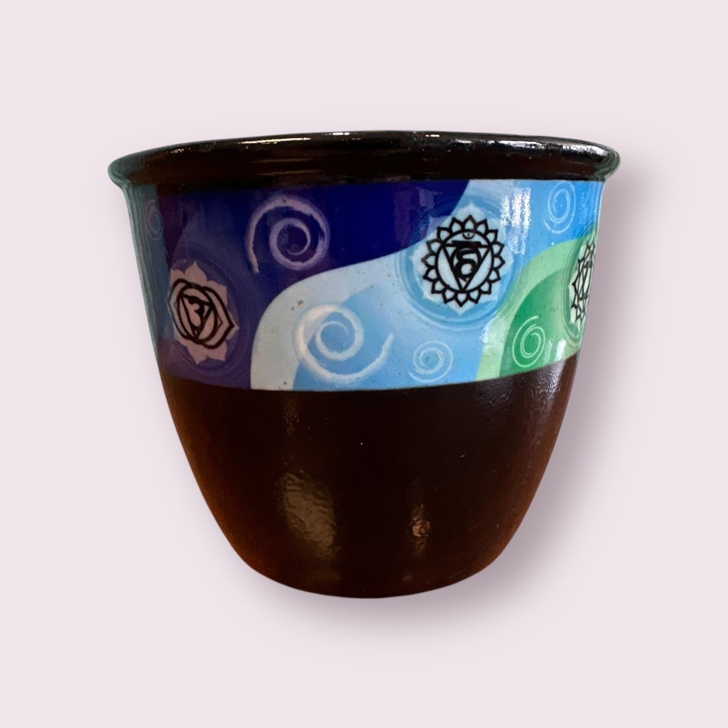 Chakras Ceramic Smudge Pot