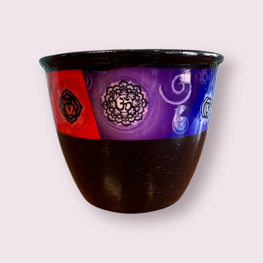 Chakras Ceramic Smudge Pot