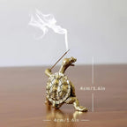 Kung Fu Turtle Incense Holder Bronze/Copper Unique Piece: Bronze