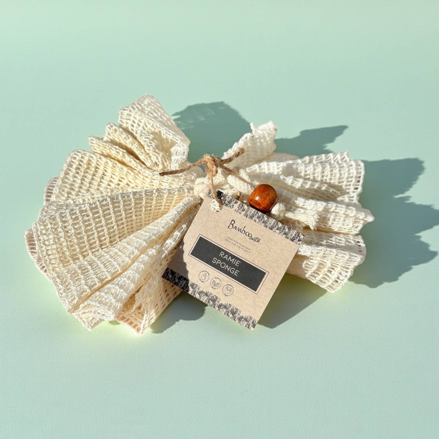Shower Pouf | Ramie Exfoliating Sponge | Earth Day Best