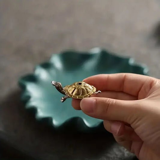 Turtle Mini Incense Holder Bronze/Copper Unique Piece: Bronze