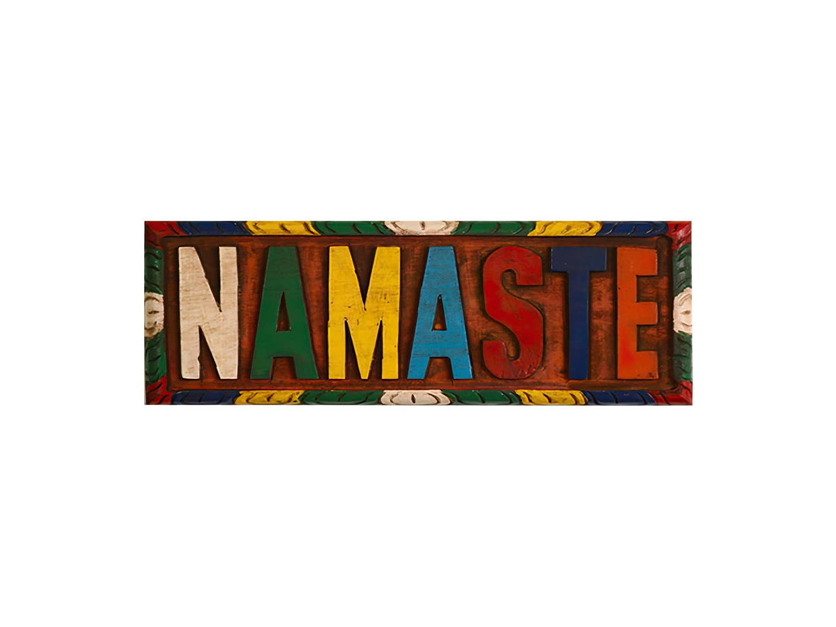 "Namaste" Painted Wooden Wall Plaque