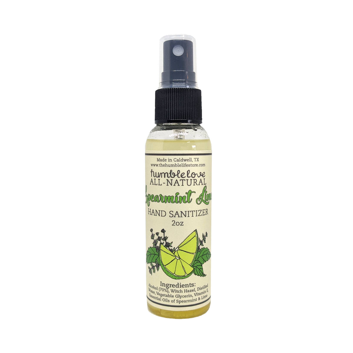 Hand Sanitizers - All Natural with Essential Oils: Spearmint Lime