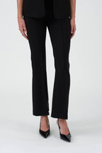 HIGH WAIST BELL BOTTOM DRESS PANTS: BLACK