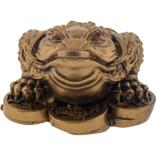 Polyresin Feng Shui Figurine Money Toad - Gold