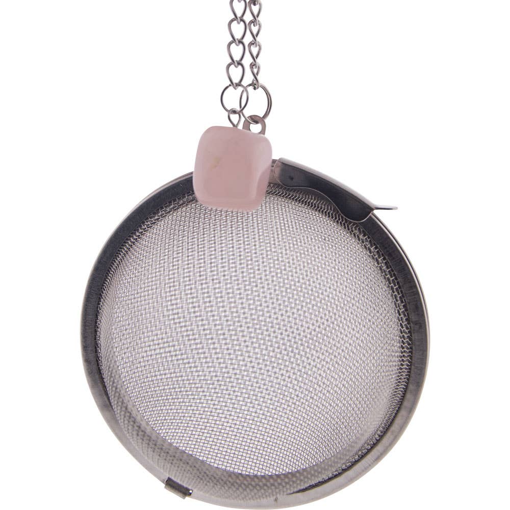 Stainless Steel Tea Infuser Ball - Rose Quartz