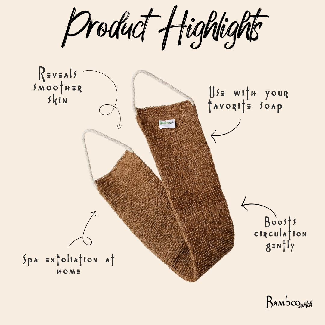 Sisal Linen Back Exfoliating Strap | Earth Day Bestseller