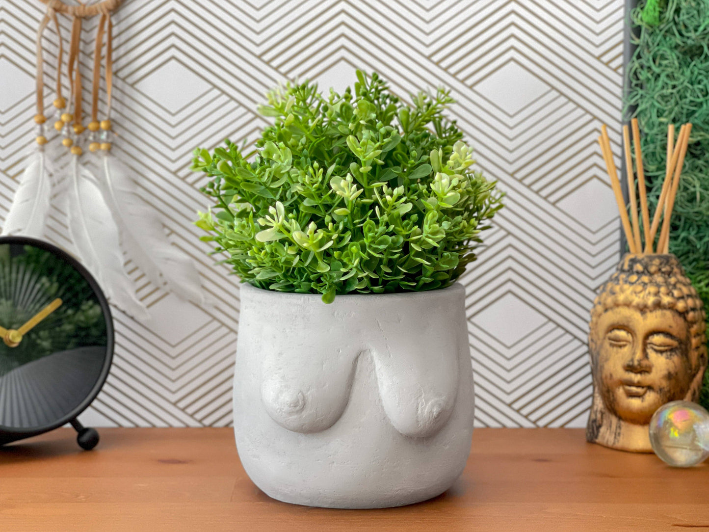 Boobs Planter, Woman Body Pot, Female Torso Decor, Breast