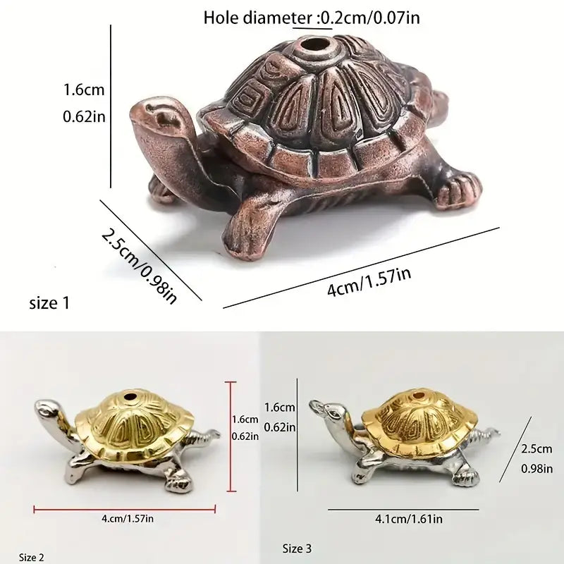 Turtle Mini Incense Holder Bronze/Copper Unique Piece: Bronze