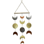 Metal Wall Hanging Mobile - Moon Phases Tri - Colored (Each)
