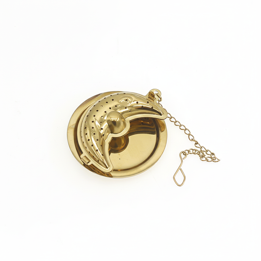Gold Crescent Moon Stainless Steel Tea Infuser