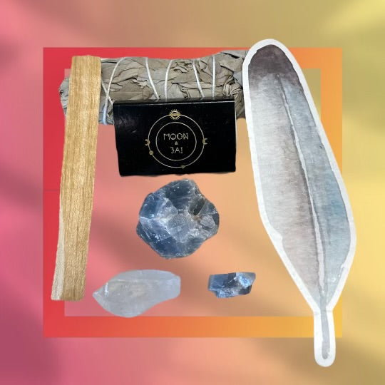 BALANCE ritual kit with blue calcite