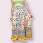 Floral Maxi Skirt with Slit