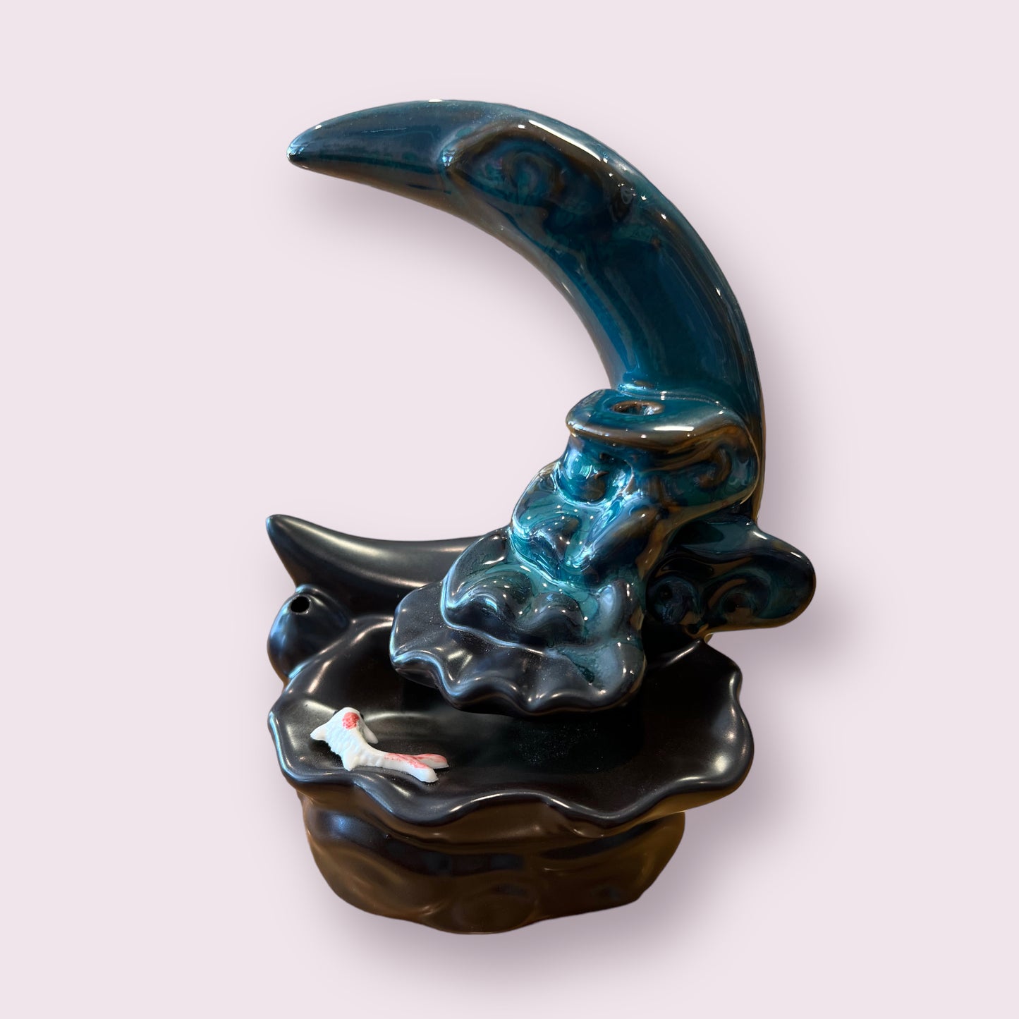 Koi Fish Moon Backflow Incense Burner