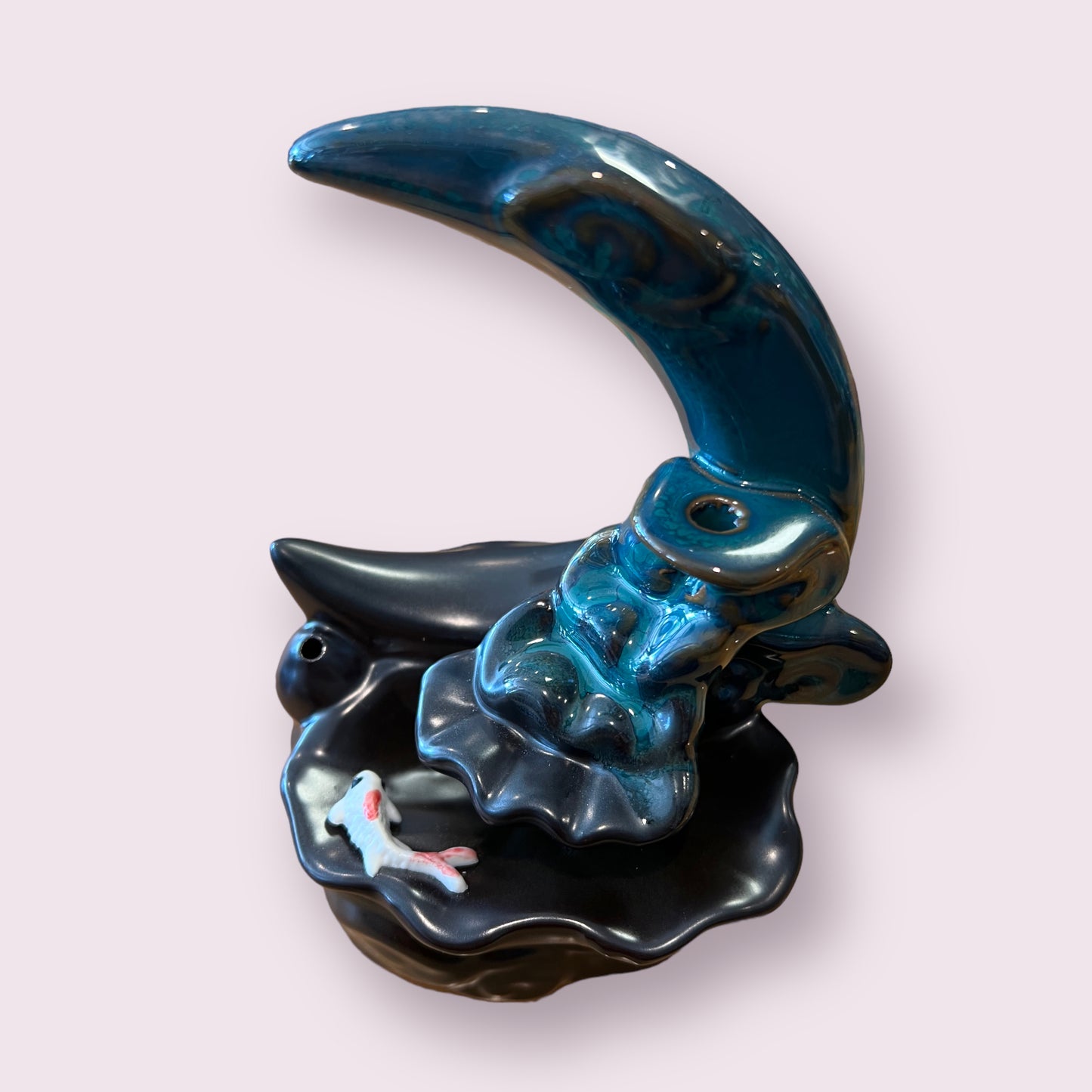 Koi Fish Moon Backflow Incense Burner