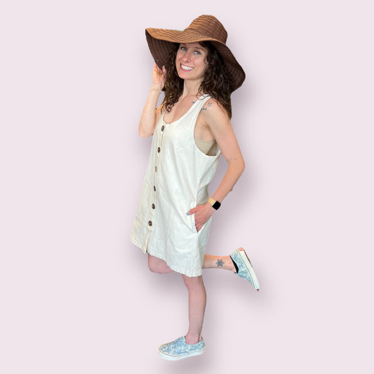 Natural Hemp Cotton Jumper Dress