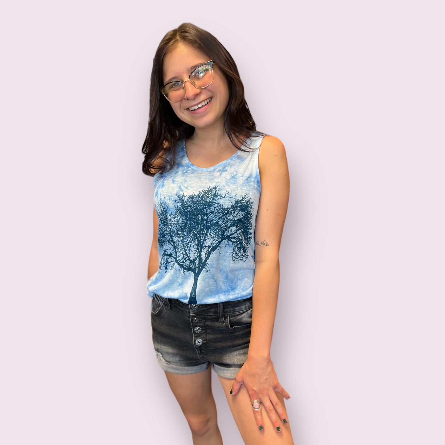 Soft Tree Of Life Tie-Dye Tank Top