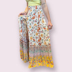 Floral Maxi Skirt with Slit