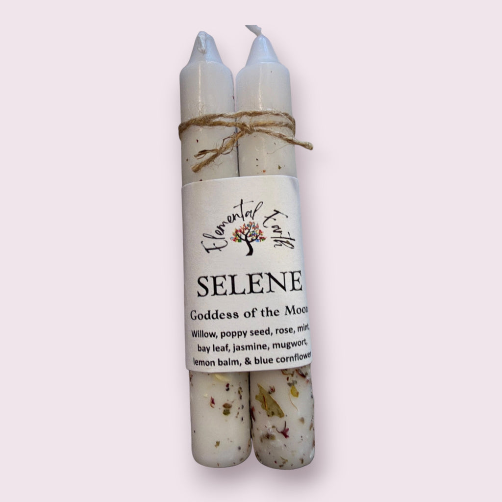Selene Herbal Intention 6-inch Candles