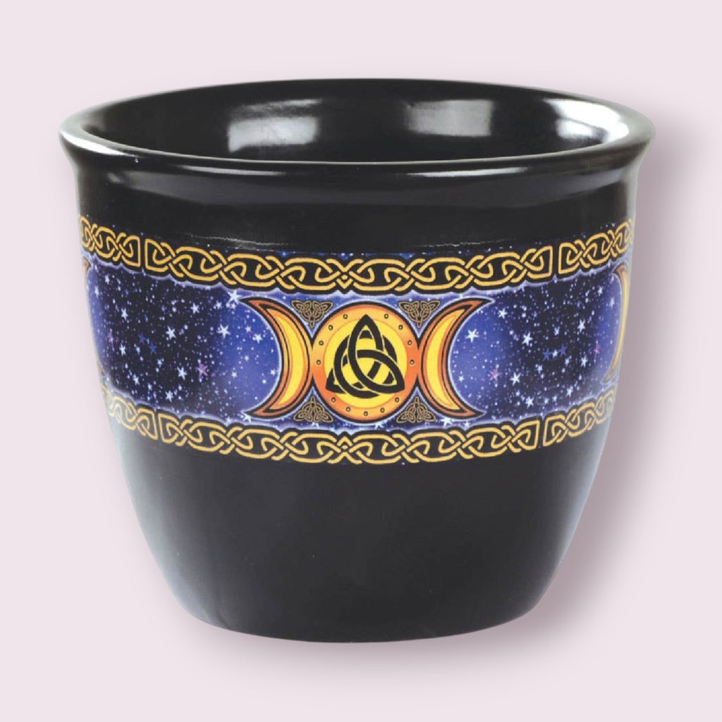 Triple Moon Smudge Pot