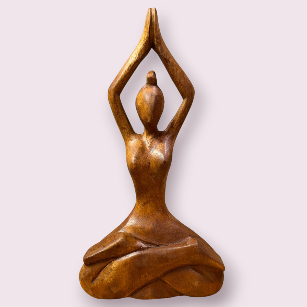 SITTING WOODEN YOGA POSE