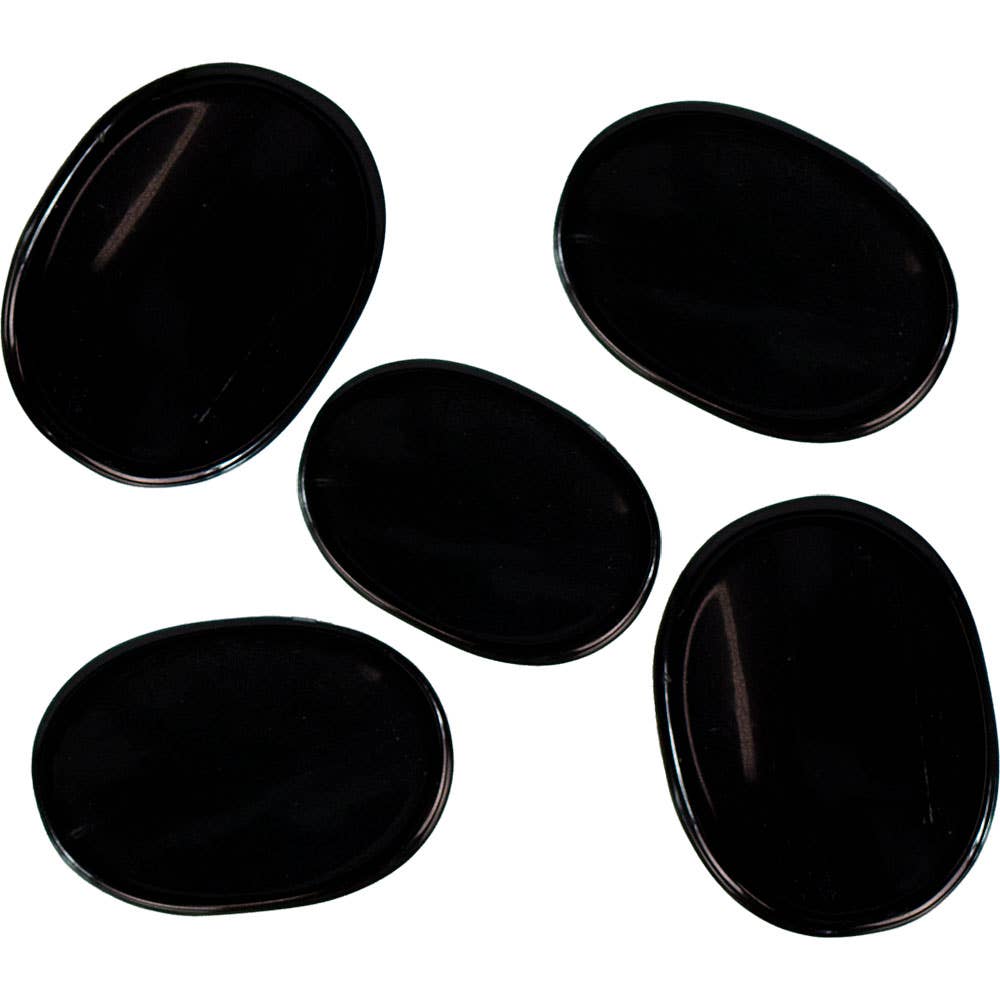 Black Agate Worry Stones