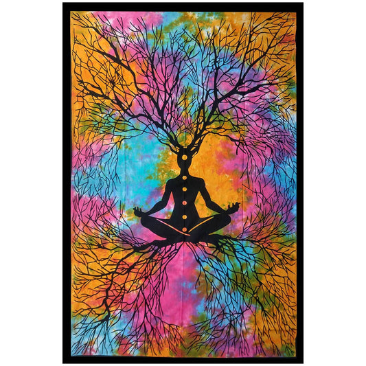 Yogi Tree of Life Tie Dye Tapestry