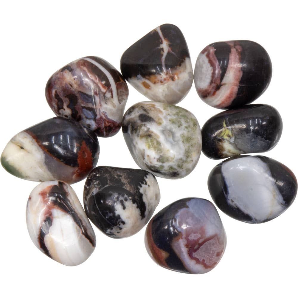 Black Sardonyx Tumbled Stones