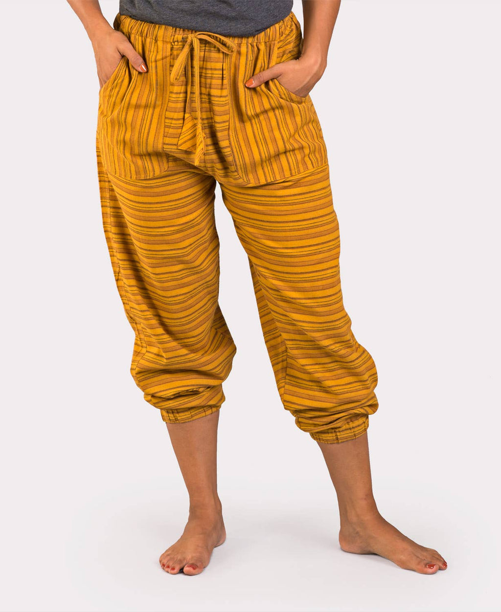 Striped Hippie Harem Pants - Pineapple Express