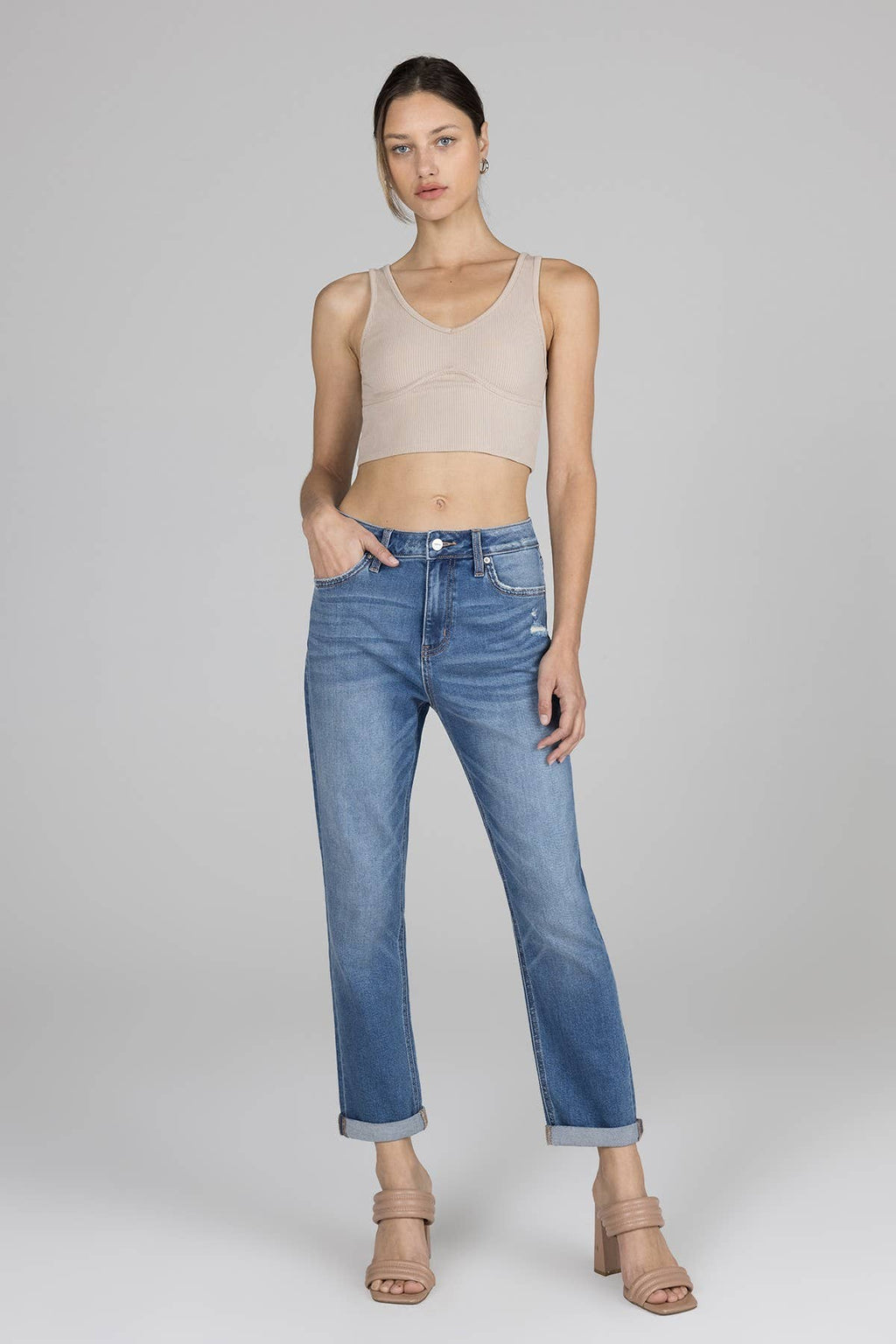 High Rise Boyfriend Jeans