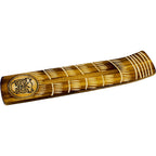 Owl Wide Engraved Wood Incense Holder