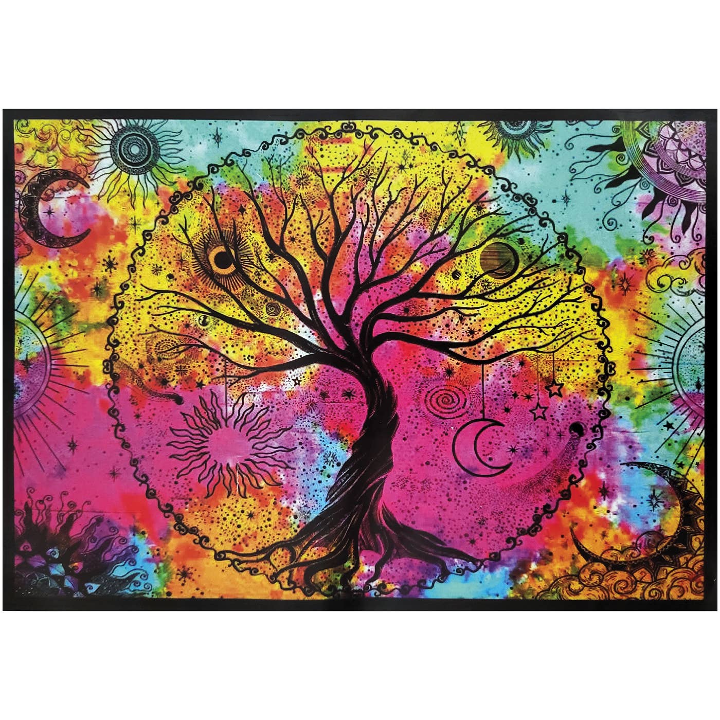 Tree of Life Sun Moon Tapestry