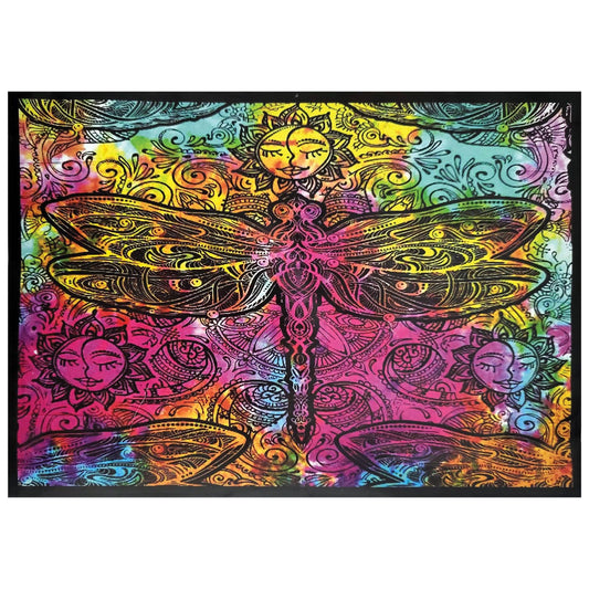 Dragonfly Sun Moon Tapestry