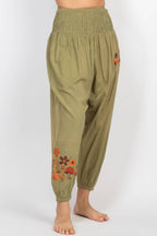 Mushroom Embroidery Harem Pants
