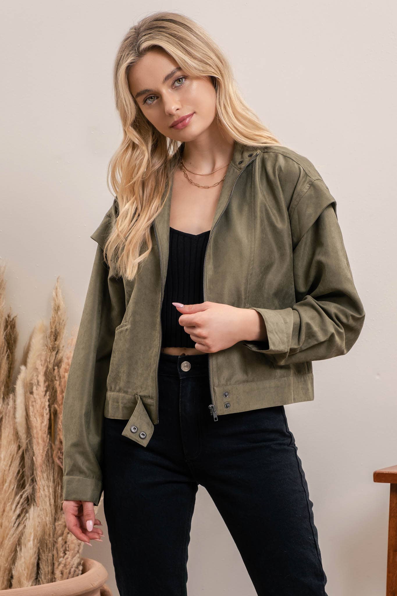 Moto Jacket - Olive – Searching Serendipity