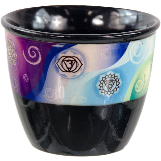 Chakras Ceramic Smudge Pot