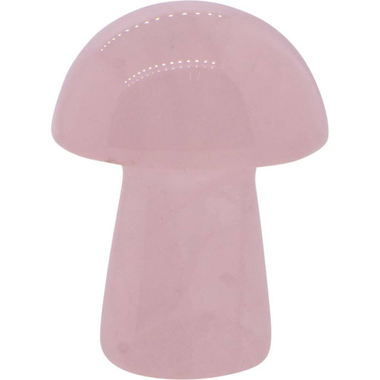 Rose Quartz Gemstone Mini Mushroom