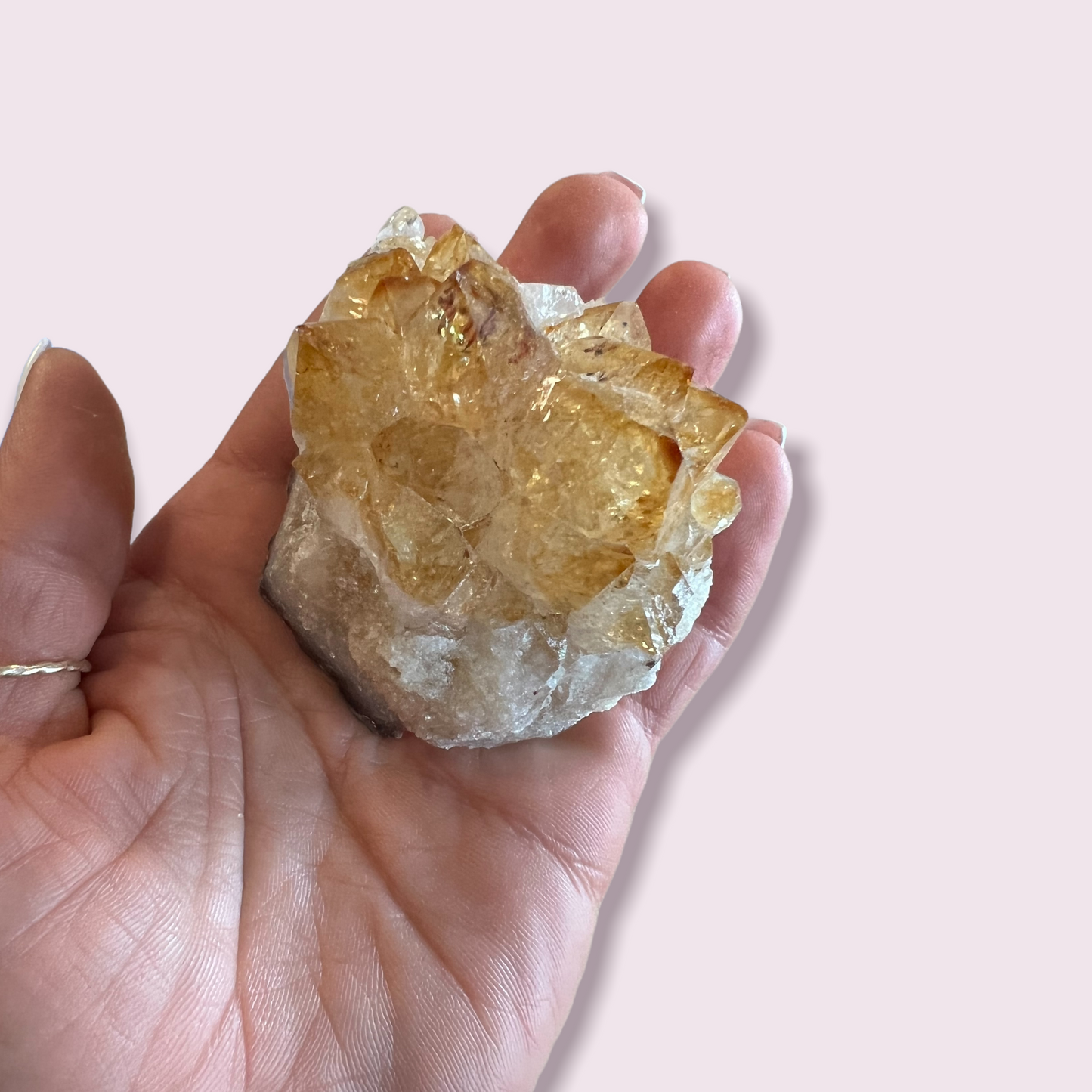 Citrine Clusters Flat