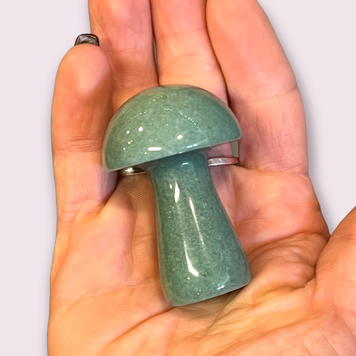 Green Aventurine Magic Mushroom 50mm
