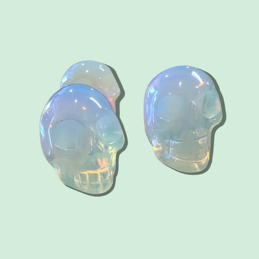 Opalite Carved Skull 1 in.