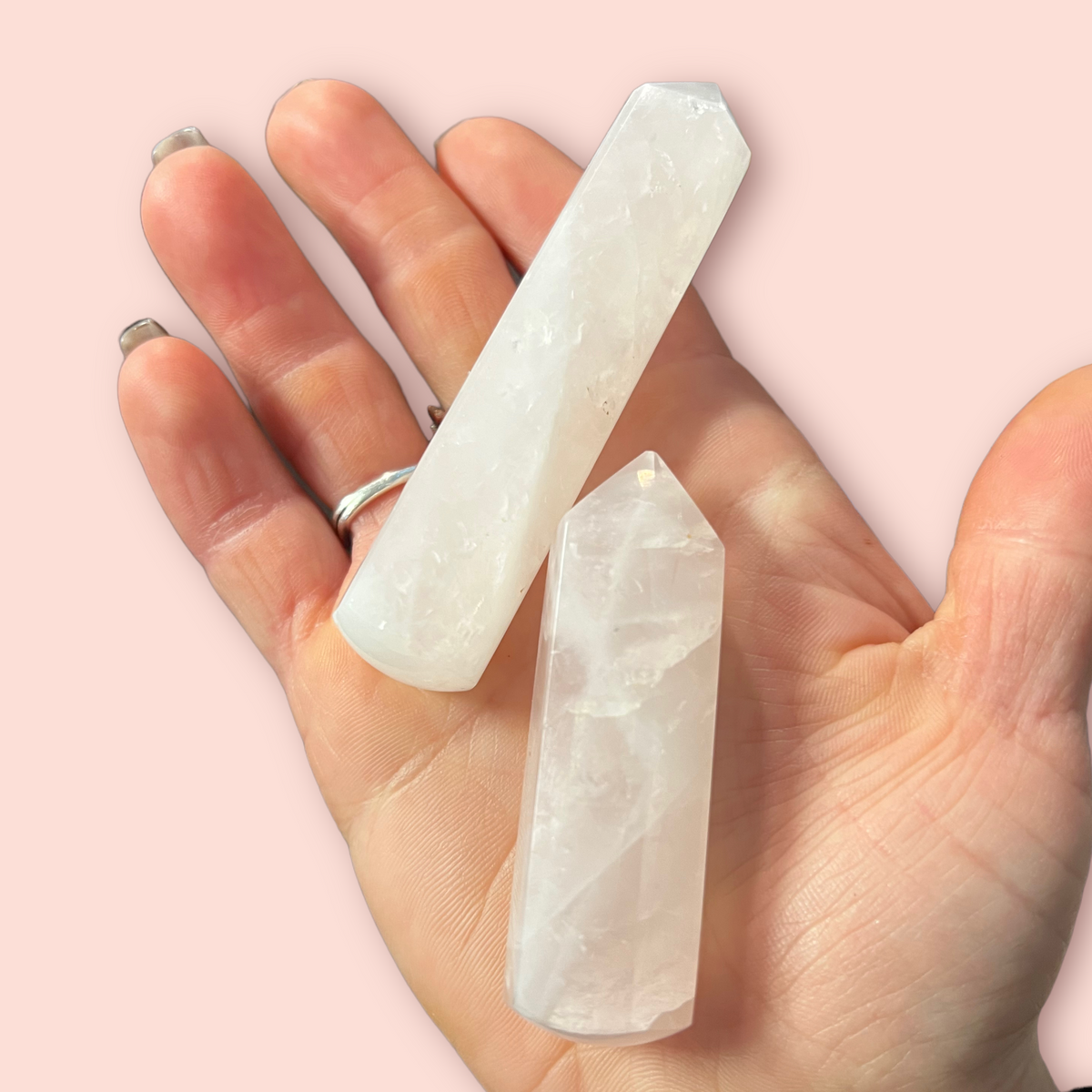 Crystal Massage Magic Wands Small Rose Quartz